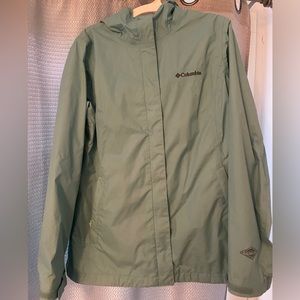 Blue Columbia rain coat